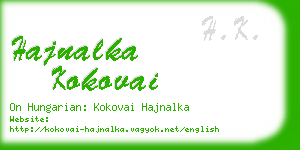 hajnalka kokovai business card